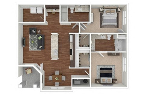 B9 3d Floor Plan, Retreat at the Flatirons, Broomfield, CO 80020
